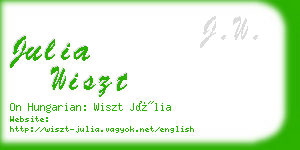 julia wiszt business card